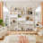83.5"Tall Arched Bookcases And Bookshelves Triple Wide 6 Tiers Industrial Bookshelf, Etagere Bookcase With 3 Drawers Storage, Bookshelf With Metal Frame For Living Room Bedroom Home Office-122920339