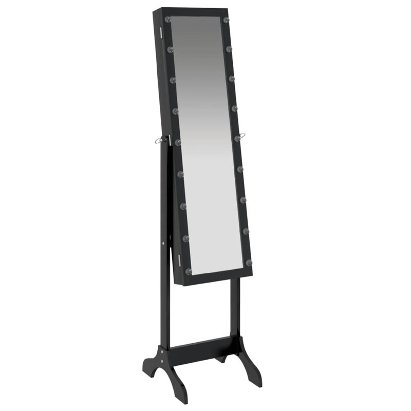 Jevale Freestanding Jewelry Armoire, Black