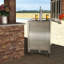5.7 Cubic Feet Stainless Steel Outdoor Freestanding Kegerator with Door Lock and Adjustable Temperature