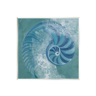 «Stupell Industries Nautilus Shell Water Water Bubbles» par Liz Jardine