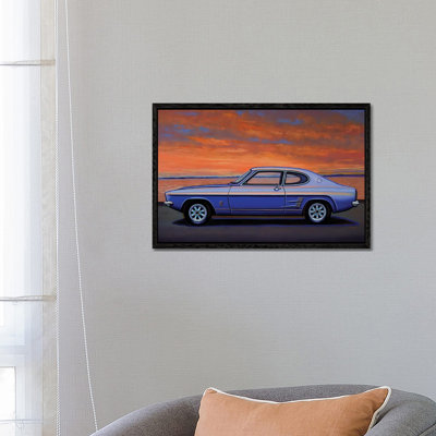 Ford Capri 1969 by Paul Meijering - Floater Frame Gallery-Wrapped Canvas Giclée on Canvas