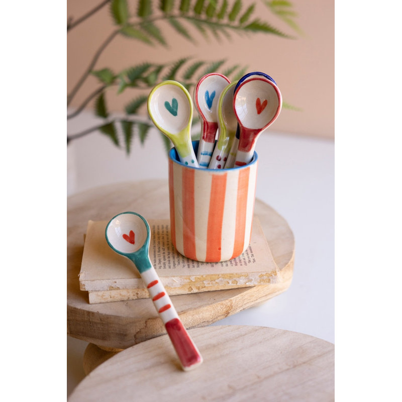 Ensemble de 6 cuillères en céramique Kalalou
