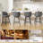 Modern Swivel Upholstered Counter Stool with Durable Metal Frame-381886299