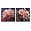 Les fleurs de rhododendron sont intégrées dans l'essence - ensemble de 2 collages rhododendrons carrés-854985456-854985461