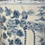 Pot de fleurs rond en porcelaine bleu antique à motif pivoine