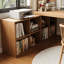 Burlywood L-Shaped Solid Wood desk-1864681901-1864681898