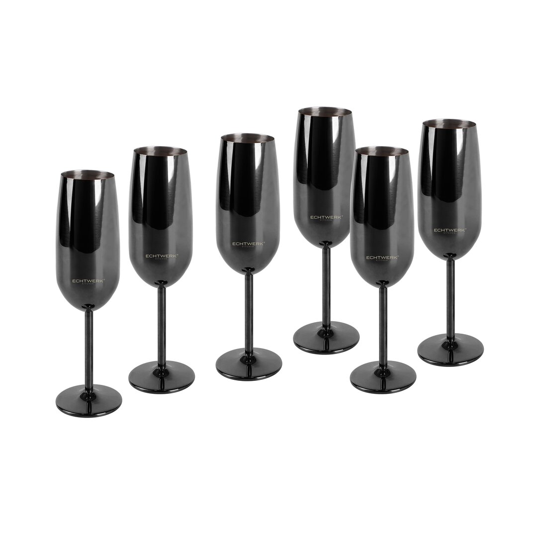 Echtwerk Sektglas, Champagnerglas, Sektkelche aus Edelstahl, Partygläser für Hochzeit/ Geburtstag/ Picknick, 250 ml