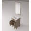 Meuble-lavabo simple 20 po X P 18 po P, comptoir en acrylique et Miroir-1331917800
