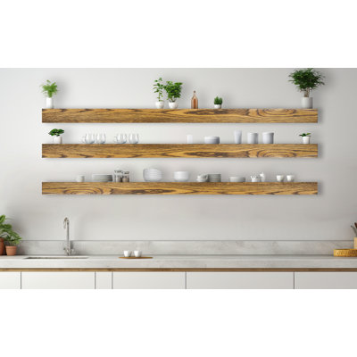 3 Piece Oak Floating Shelf
