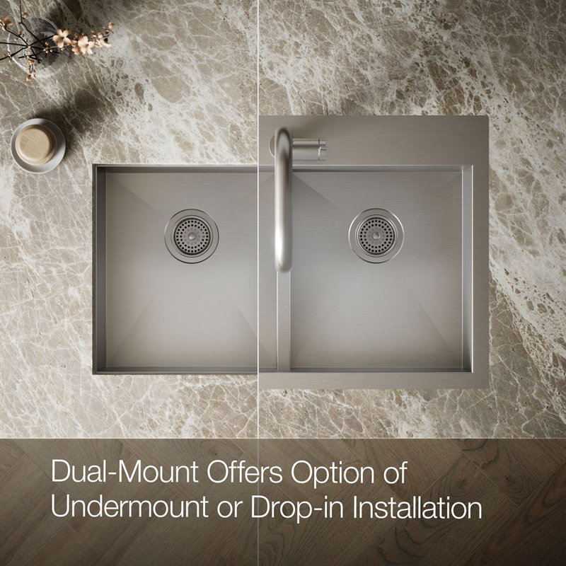 Vault™ 33" L x 22" W Drop-in Kitchen Sink, 1 Hole