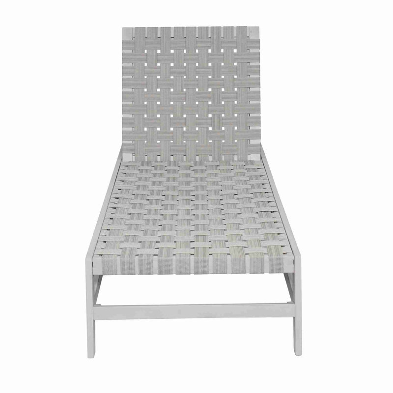 Méridienne d'extérieur avec assise réglable en corde, Gris