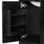 Meuble-lavabo moderne peu encombrant avec lavabo, conception en bois noir