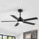 48Inch Black Ceiling Fans With Lights And Remote,48 Inch Ceiling Fan With Adjustable Color Temperature, 6-Speeds Noiseless Revisible Dc Motor For Bedroom, Kitchen, Living Room