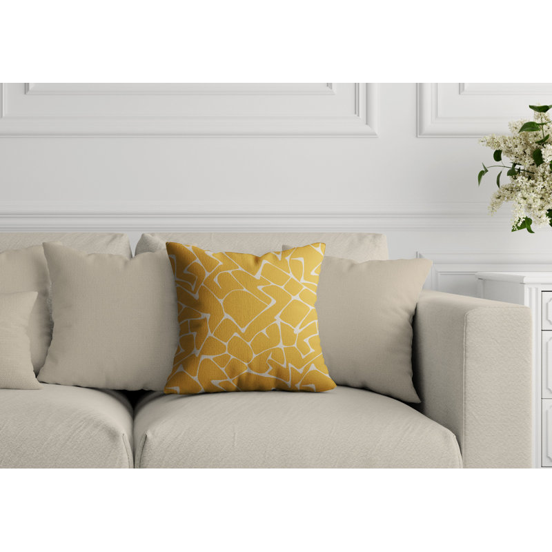 Housse de coussin d'extérieur Huxley, Moutarde, L 17 po x H 17 po