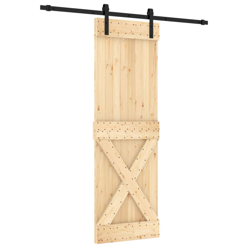 Porte coulissante avec quincaillerie Vidaxl, 27,6 po x 82,7 po