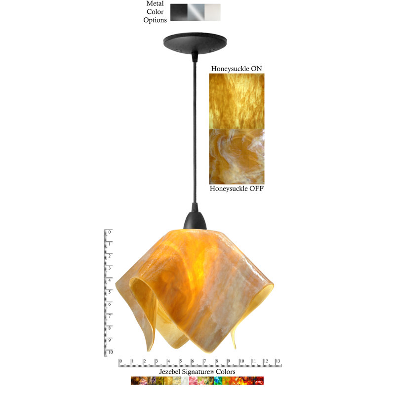 Luminaire suspendu Amergin, Grand, Noir, Miel