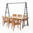 Allexa 6 - Person Acacia Wood Patio Dining Set with Rectangular Table-499736642
