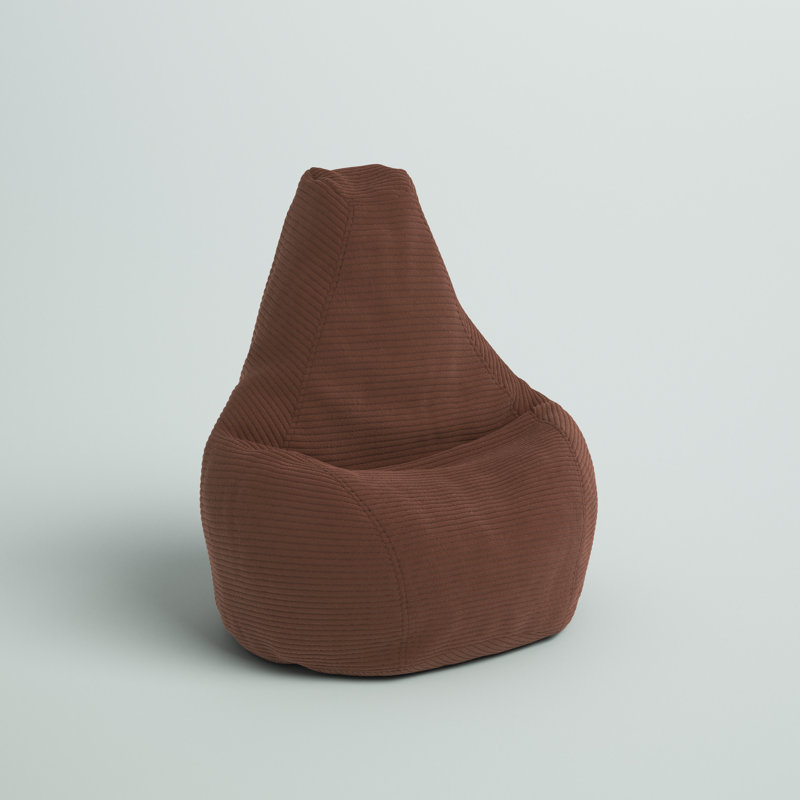 Orli Polyester Bean Bag Chair & Lounger, Dark Brown
