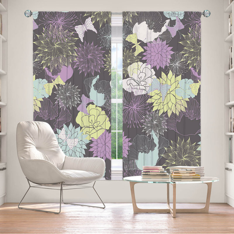 Paire de rideaux obscurcissant en polyester Bardugo, L 40 po x L 82 po