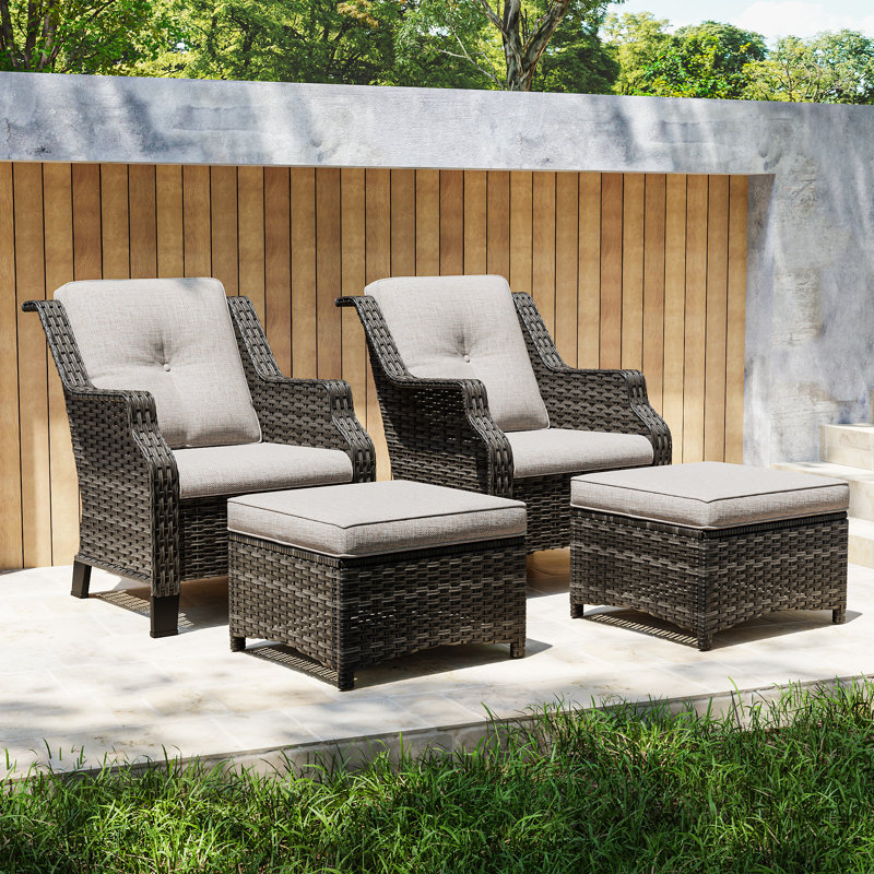 Anahit - Person Patio Conversation Set, Beige
