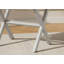 Grand tabouret blanc en forme de selle avec pieds en X en métal et revêtement en velours moelleux et respirant.