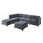 Fauteuil modulaire sans accoudoirs en chenille de tissu d'ameublement 1pc.