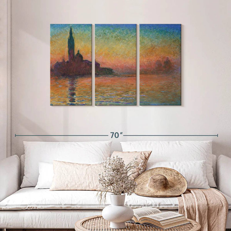 Kavia San Giorgio Majeur au crépuscule, H 28 po x l 45 po