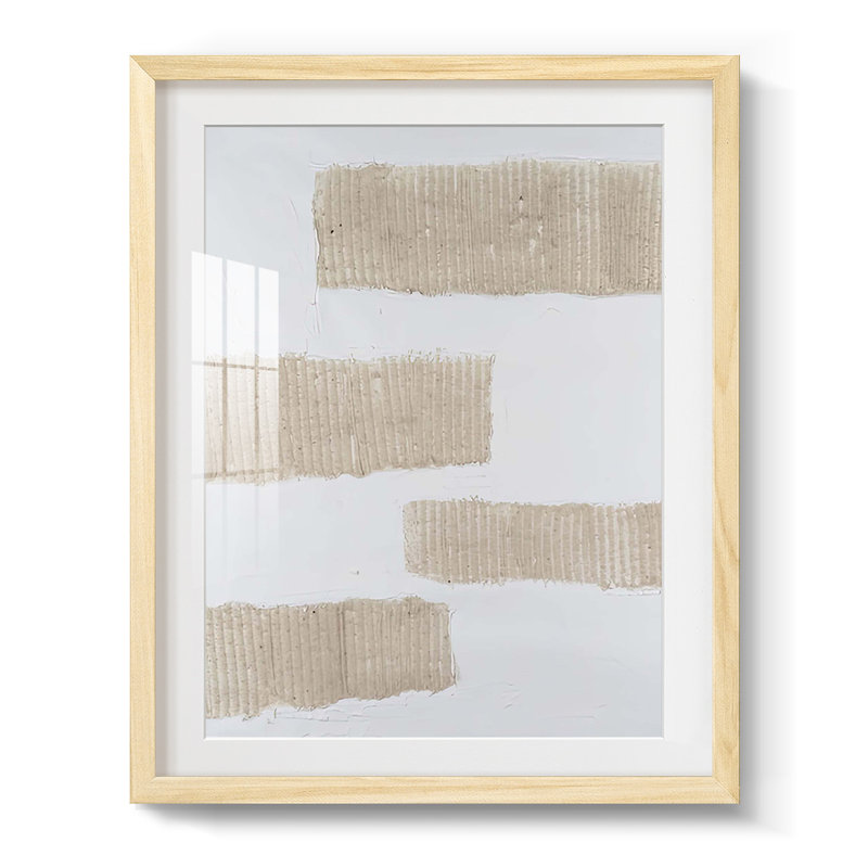 Écru textures I - impression encadrée, Naturel, 28.5" H x 20.5" W