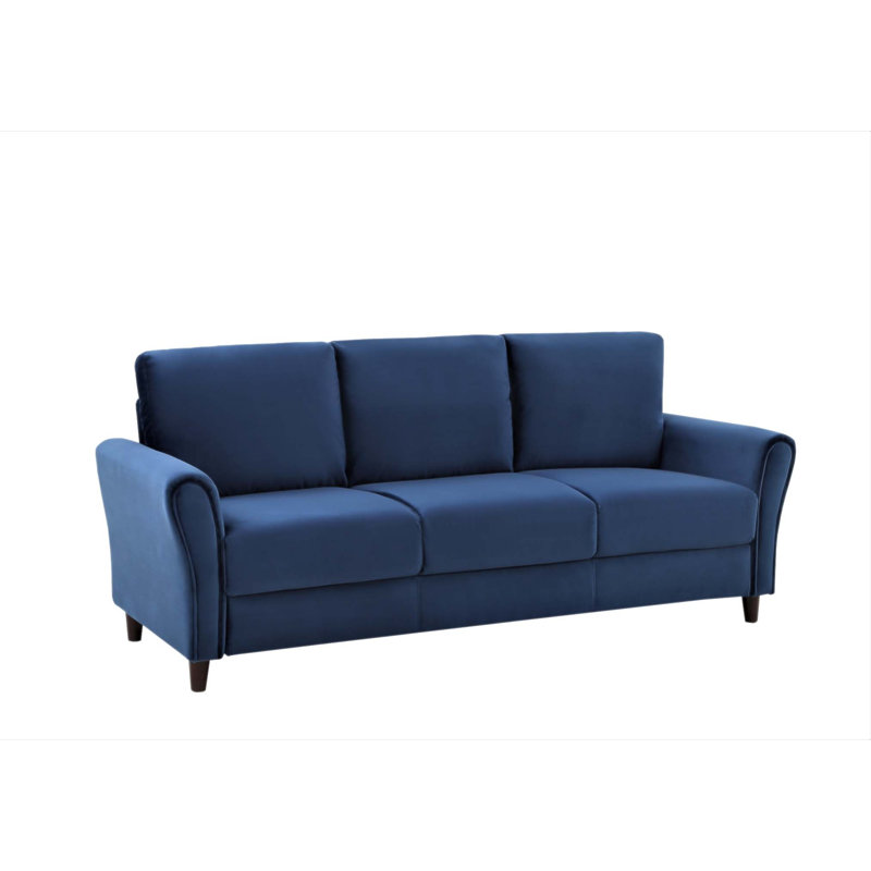 Canapé 3 places Patricia, Polyester bleu foncé
