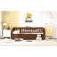 Lit de jour simple en bois avec couchette et garde-corps, style noyer alléchant-1592538242-1592538245