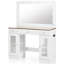 Meuble-lavabo de 43,3 po avec grand miroir et ampoules Hollywood