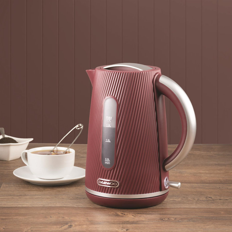 Daewoo 1.7L Electric Tea Kettle, Ruby
