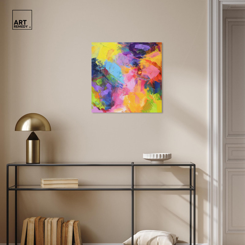 Blissful Palette 20" x 20" Gallery Wrapped Canvas Abstract Art