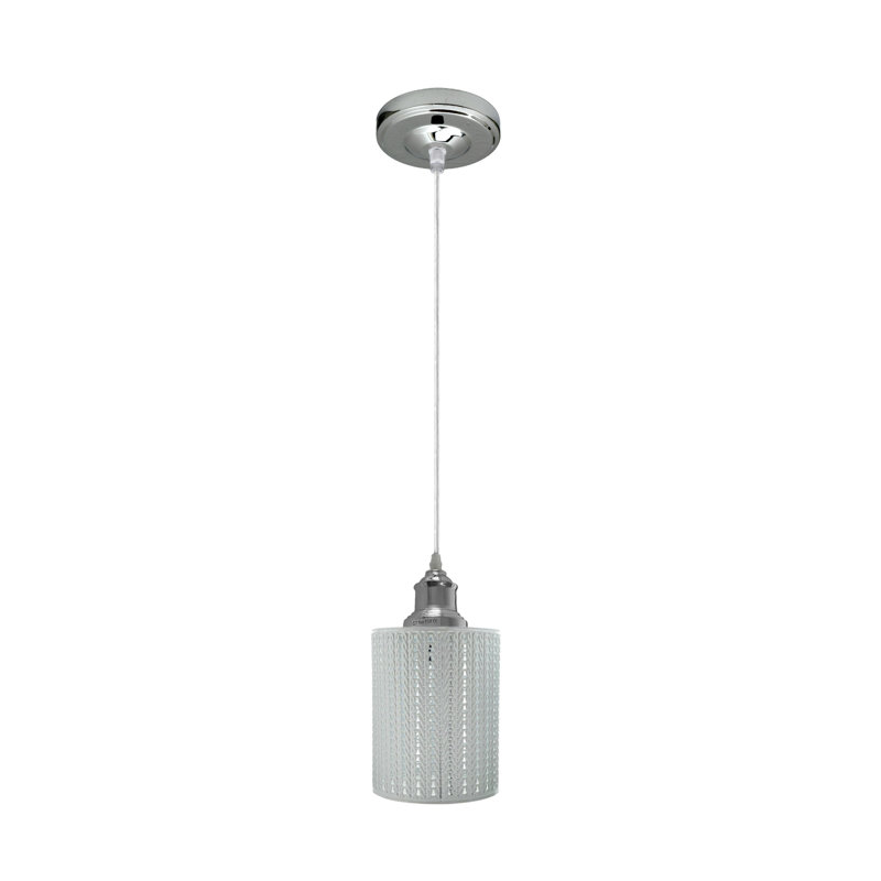 Epraxia 1 - Light White Drum Pendant