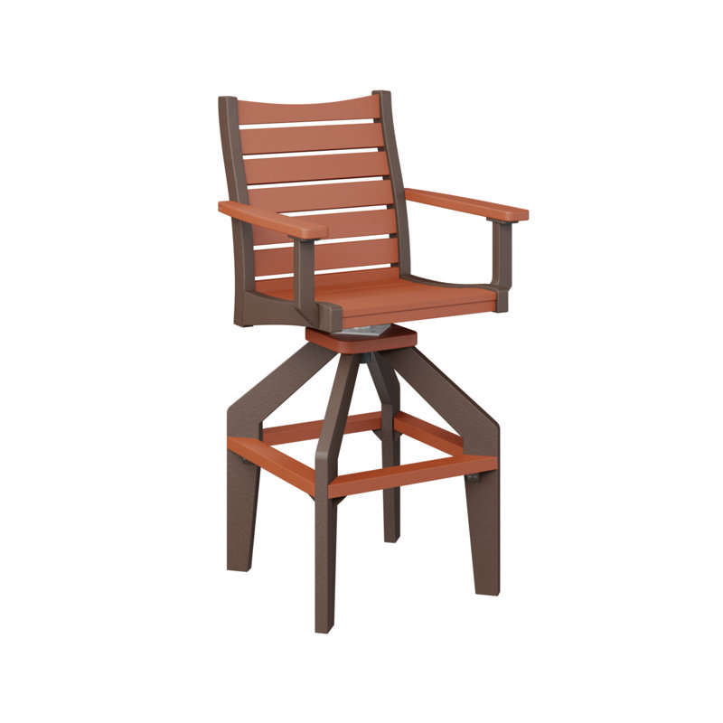 Très grand fauteuil pivotant Berlin Gardens Bristol, Chocolat / Brun, Mango Orange