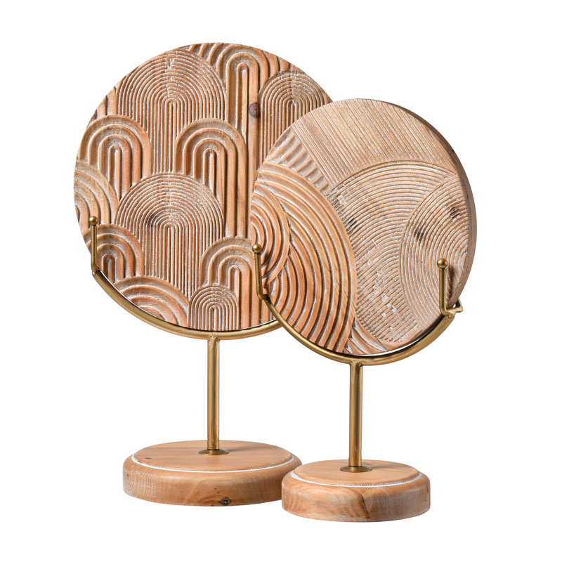 Grand objet sculpté Lambert - naturel, H 15 po x l 9,5 po x P 6 po