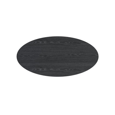 Plateau de table en bois massif noir ovale l 39 po seulement