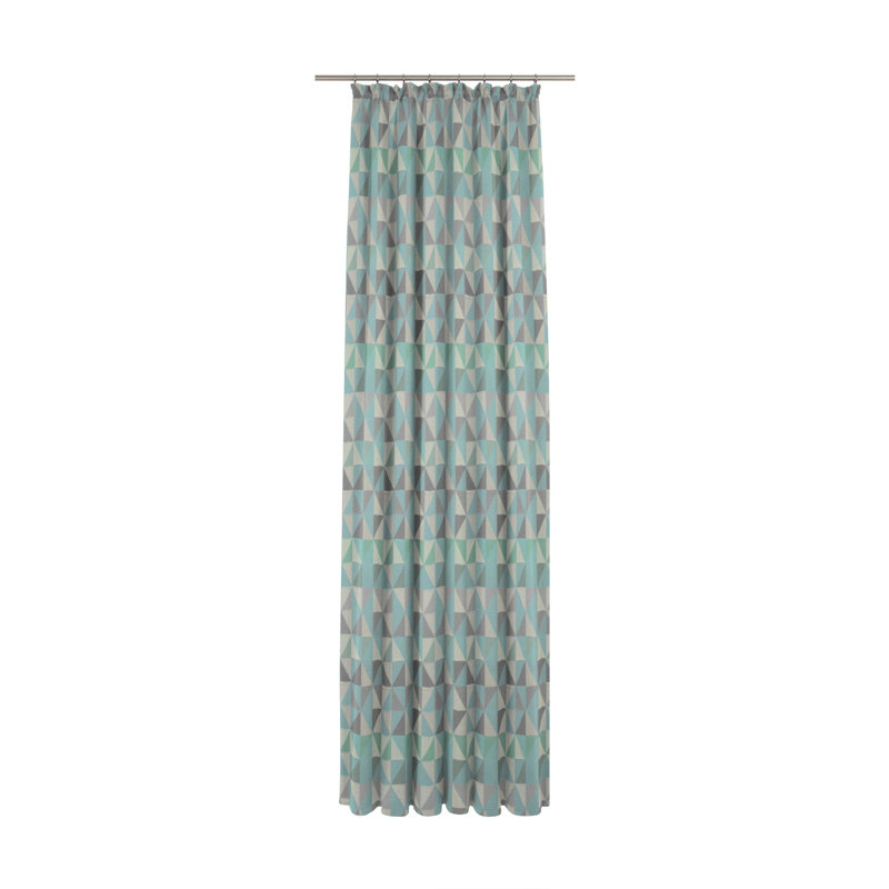Vanesa Bio Bel Opaque Single Curtain, 145 W x 245 D cm, Light Blue