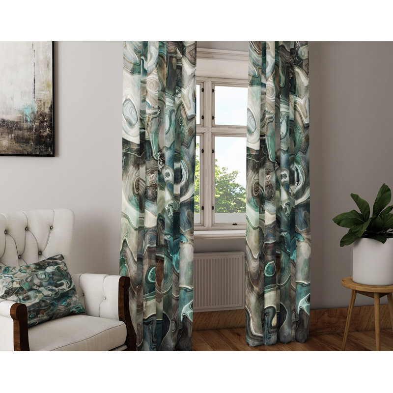 Semi Sheer Curtain Panel Pair, 40" W x 52" L