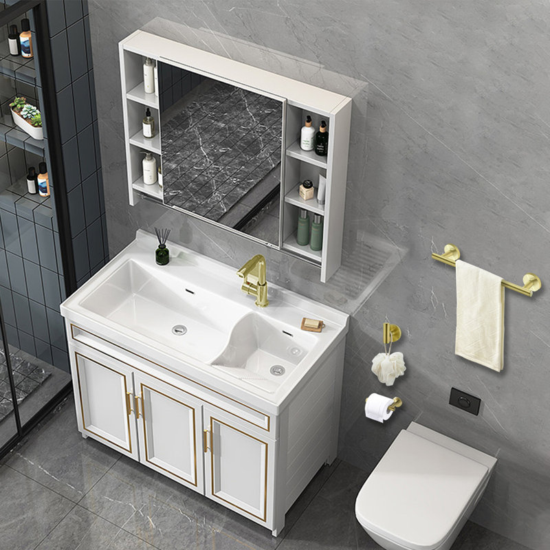 3 - Piece Bathroom Hardware Set, Brushed Gold