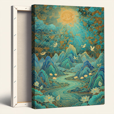 «Mountain River», reproduction d'art sur toile, ensemble de 1