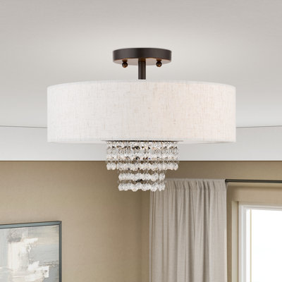 Claudelle Fabric Semi Flush Mount