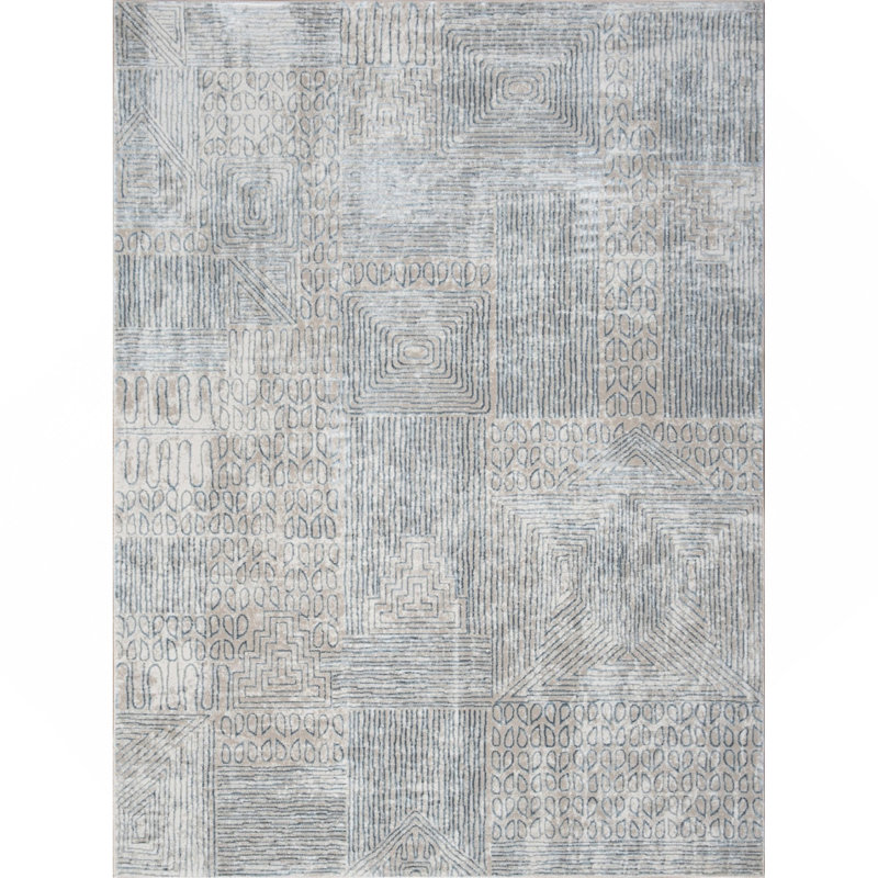 Blue Area Rug, Rectangle 7'10" x 10'3"