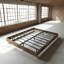 Structure de lit pleine grandeur flottante-125725842