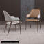 Chaise avec accoudoirs à dossier solide gris clair et gris clair (ensemble de 2)-130154154