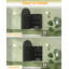  Miroir de salle de bain de 20 po x 32 po avec armoires à pharmacie lumineuses encastrées et à fixation en surface en métal noir, stable et amovible, 2 tablettes en métal, installation facile-1736014112