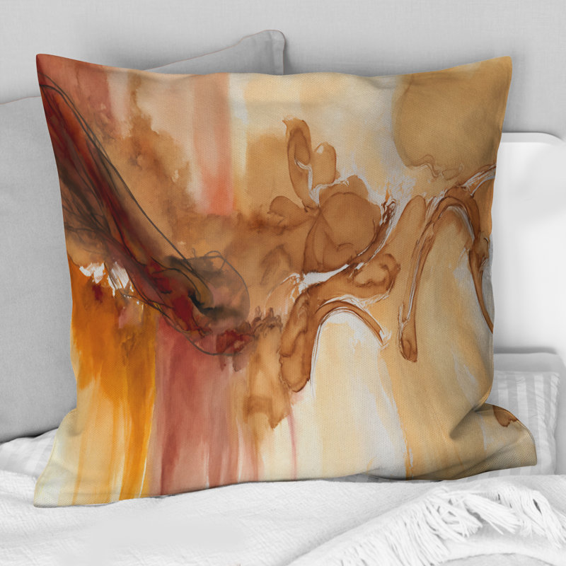 River in the Redden Point Canyon III - Coussin décoratif imprimé à l'encre liquide abstraite