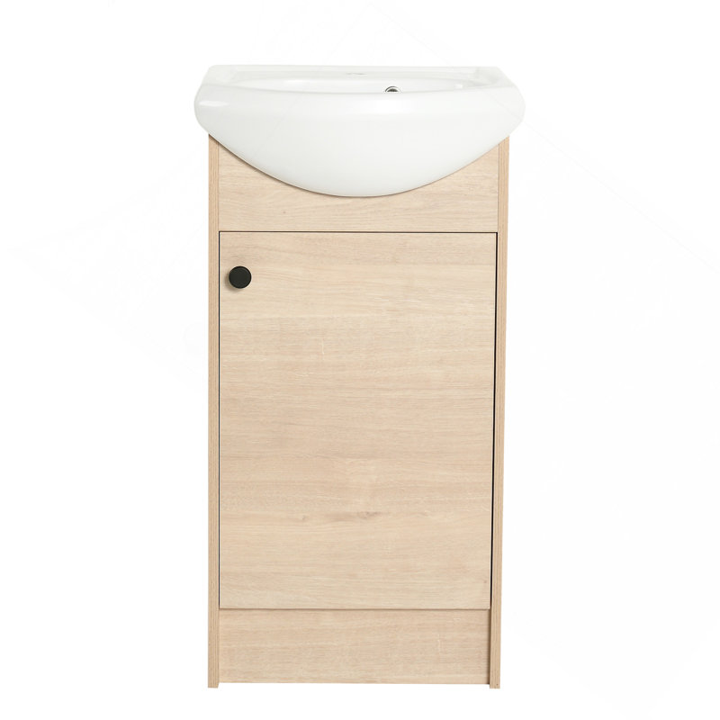 Ensemble de meuble-lavabo autoportant de 18 pouces, petit meuble-lavabo avec lavabo, meuble-lavabo et lavabo combiné