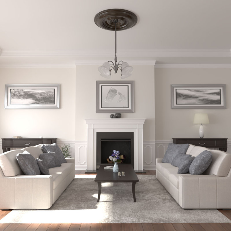 Médaillon de plafond Endurathane Classic, DO 44 1/2 po x P 4 po x P 4 po (convient aux auvents jusqu'à 8 1/4 po), Bronze