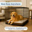 Grand lit orthopédique pour chien PETMAker 2 couches - Lit pour animal 36 x 27, brun-20782102-20768939
